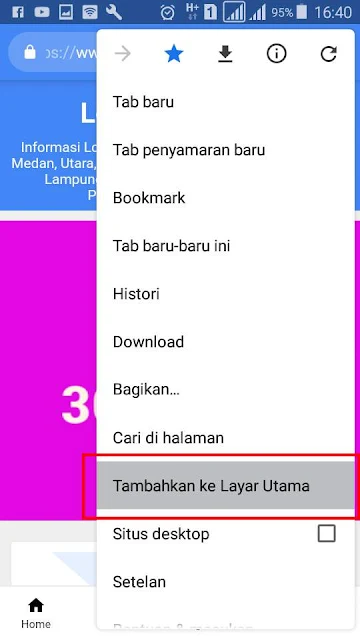 Tambahkan ke Layar Utama