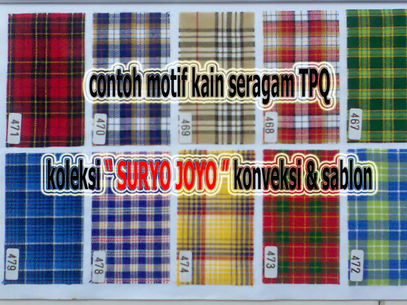  SURYO JOYO konveksi sablon contoh kain 