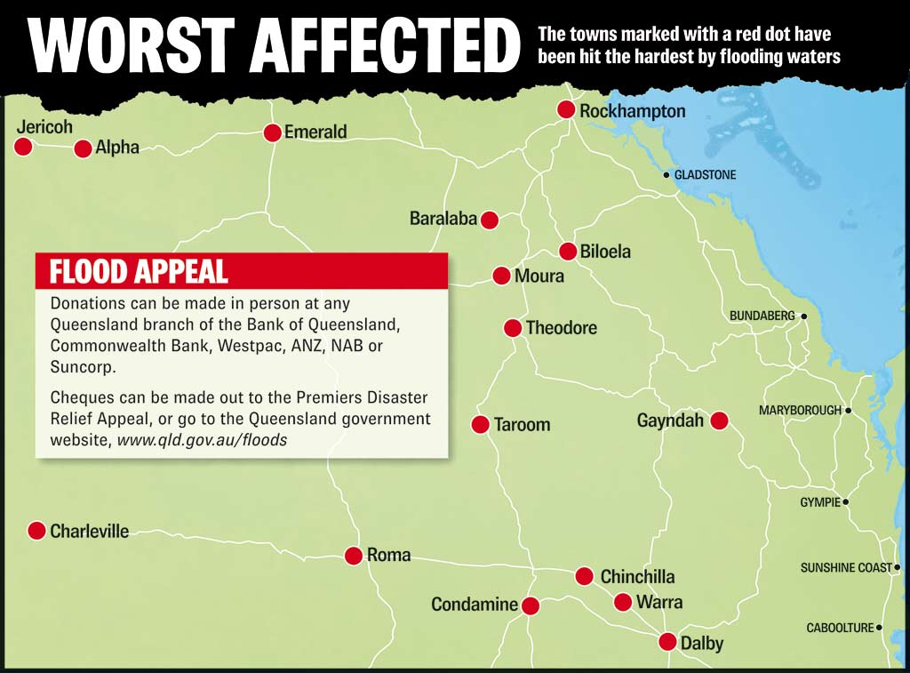 satellite photos of qld floods