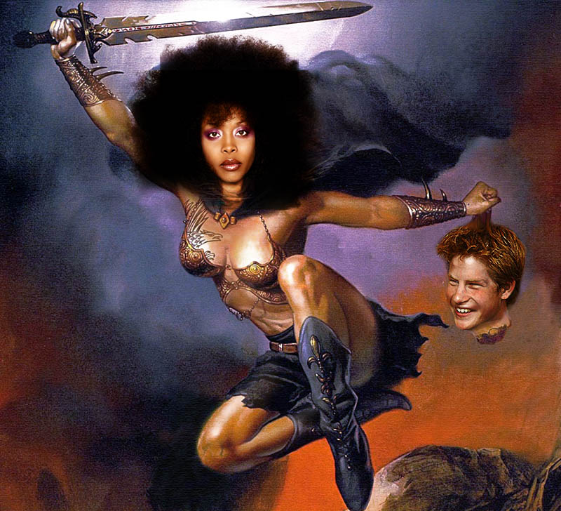 black women warriors fantasy art This female african warrior is holding the