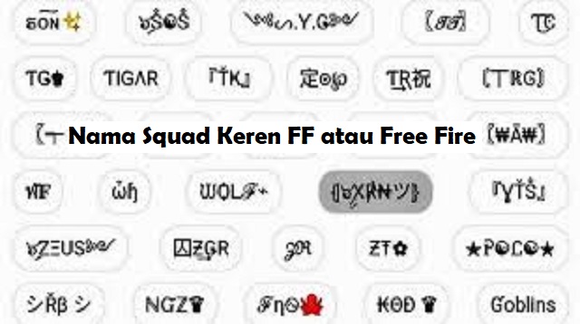  Untuk membuat sebuah Squad di dalam game Free Fire Nama Squad Keren FF Yang Belum dipakai Terbaru