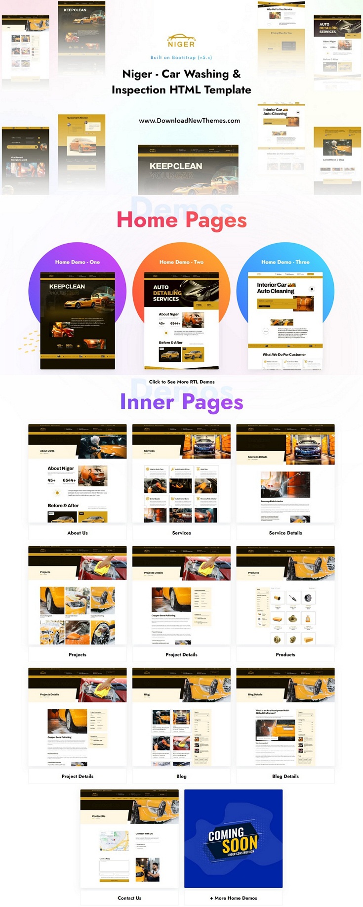 Niger - Car Washing & Inspection HTML Template Review