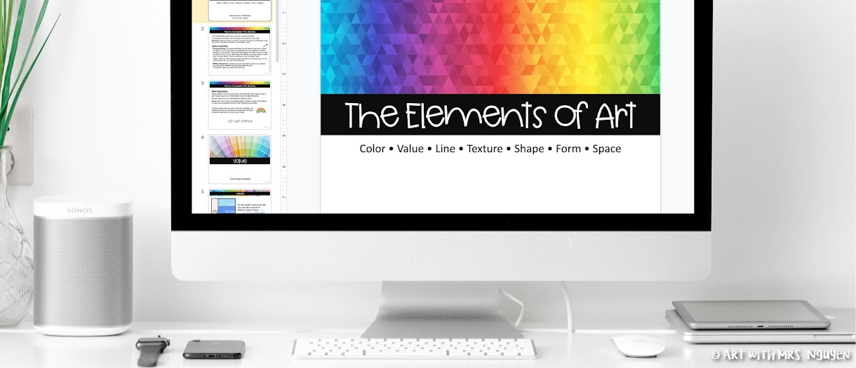 elements of art notes & assignment sheets