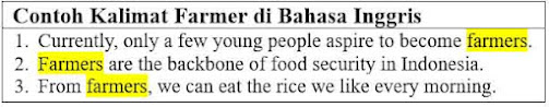 27 contoh kalimat menggunakan kata farmer dalam bahasa Inggris