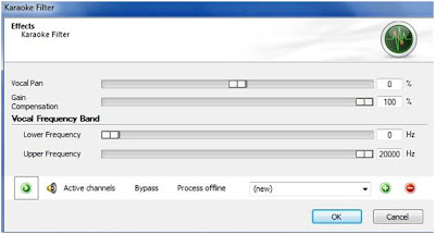 Cara Menghilangkan Suara Vokalis Pada mp3 (Karaoke filter)