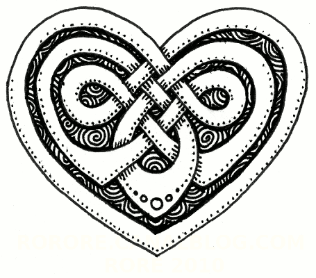 Knotwork celtic heart number three: (my least favorite here)