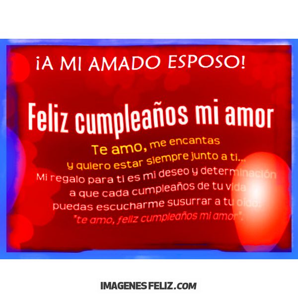 Feliz Cumpleaños Esposo