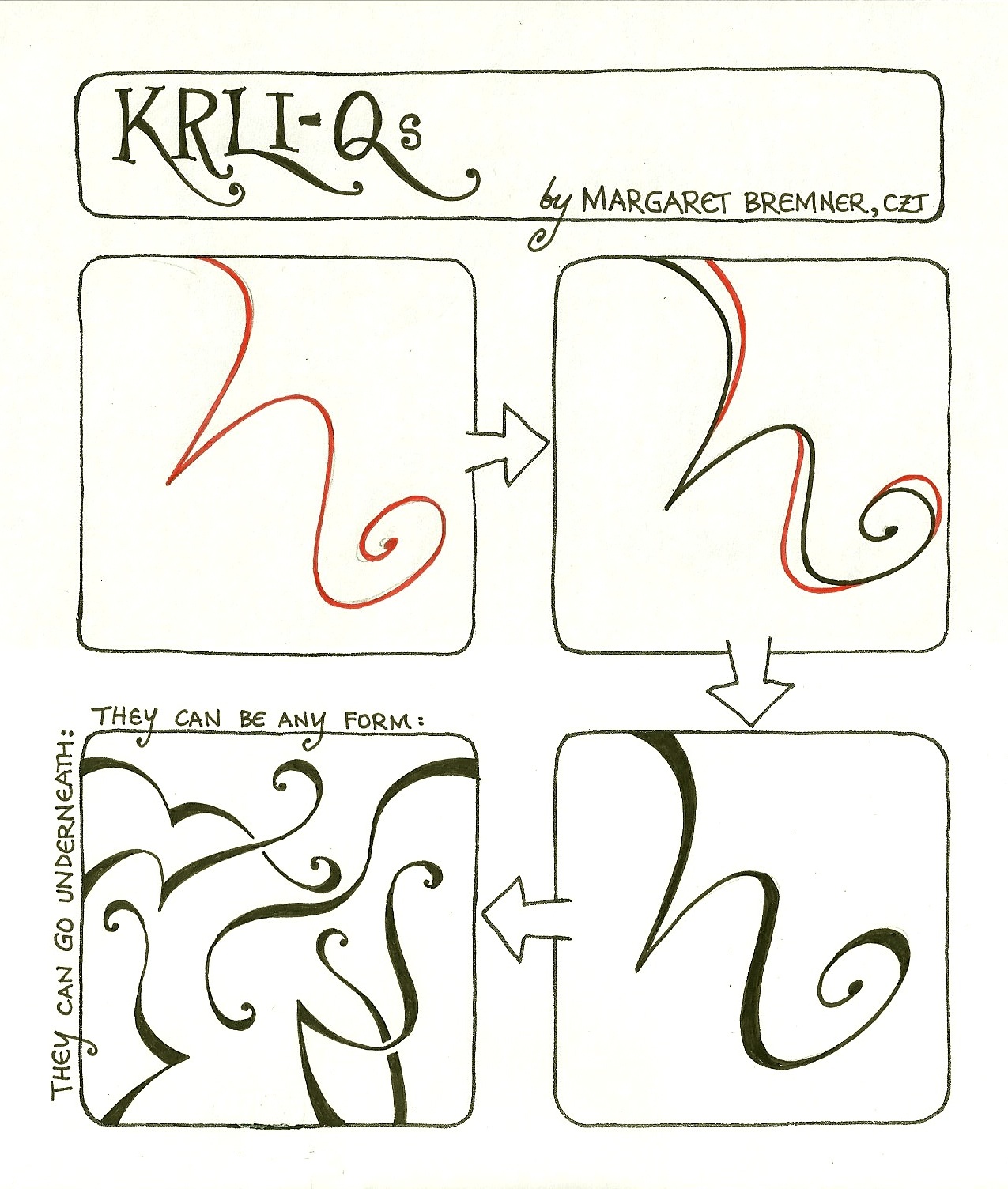 Enthusiastic Artist: KRLI-Q tangle instructions