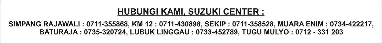 Suzuki Center Palembang: Daftar Angsuran Sepeda Motor 