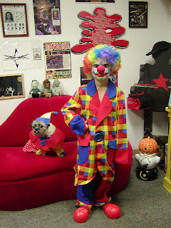 Kids Clown Costume and Clown Dog Costume