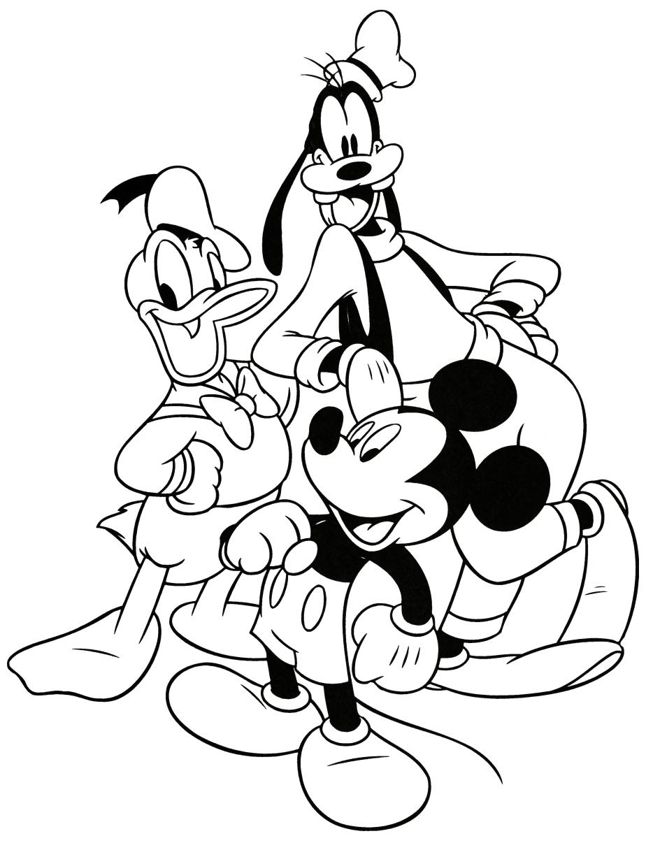 Download Mickey Mouse, Goofy, Donald Duck Coloring Pages - Best ...