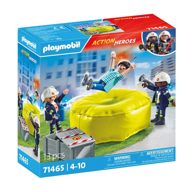 Pompiers et coussin de sauvetage Playmobil Action Heroes 71465.