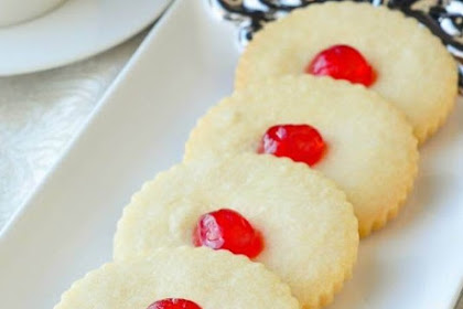 Cherry White Chocolate Shortbread Cookies