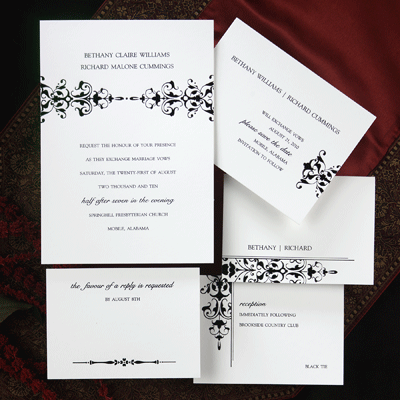 wedding invitations cards White is identical with elegant and calm 