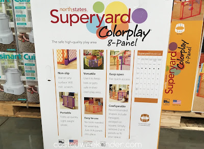 Costco 1048940 - North States Superyard Colorplay 8-Panel Play Yard - Great for outdoor playing and peace of mind