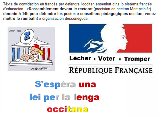 Manifestacion a Montpelhièr