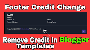 How to Replace the Footer Text in Blogger