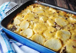 Hearty Hamburger Potato Cheese Casserole