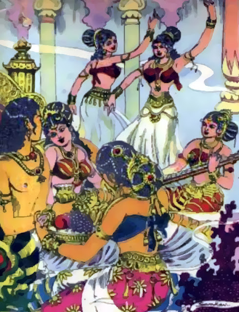 Mandakarni and Five apsaras