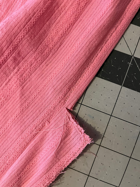 French seam tutorial with a side seam split