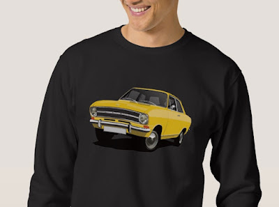 Opel Kadett B sedan t-paita keltainen