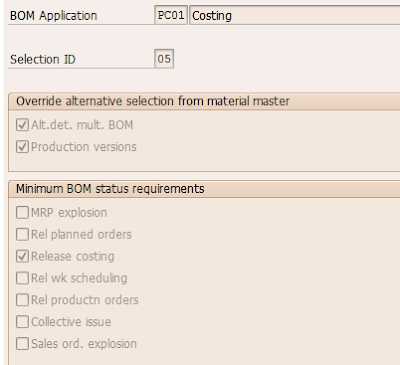 Basics of SAP Standard Cost estimate- understanding costing variant-Part 2