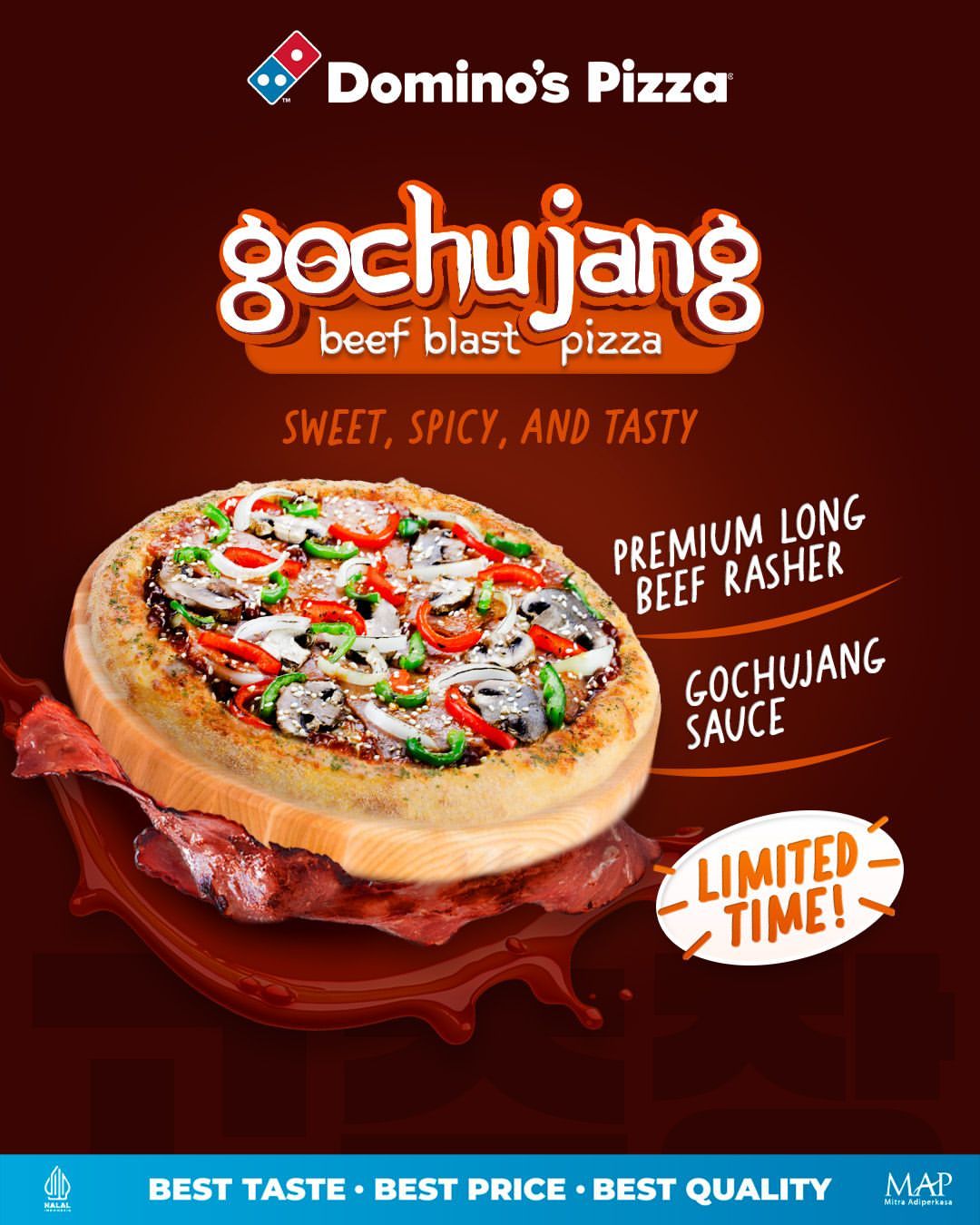 DOMINOS PIZZA PROMO GOCHUJANG BEEF BLAST PIZZA