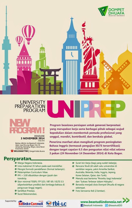 Beastudiindonesia.net Membuka Program UNIPREP  (University Preparation Program)