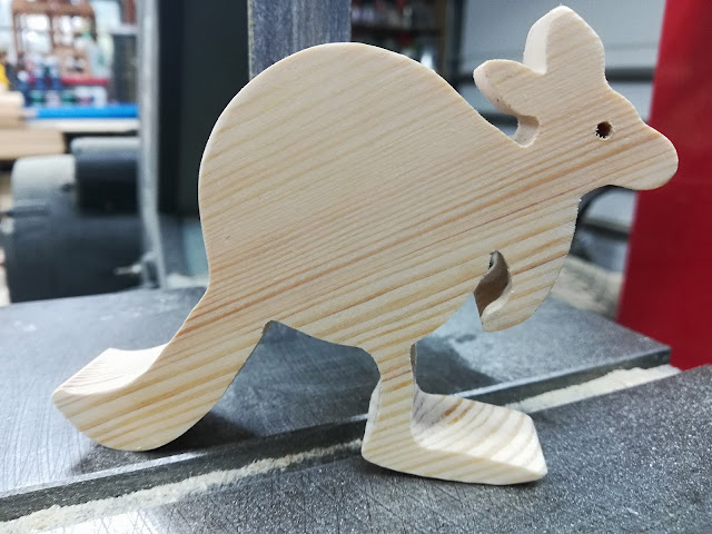 Selected Sample Wooden Kangaroo Toy Cutout