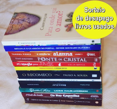 Sorteio, desapego, livros, blog-literario