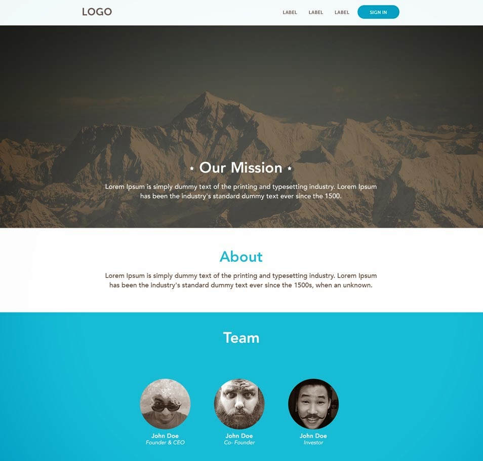 Web Template PSD