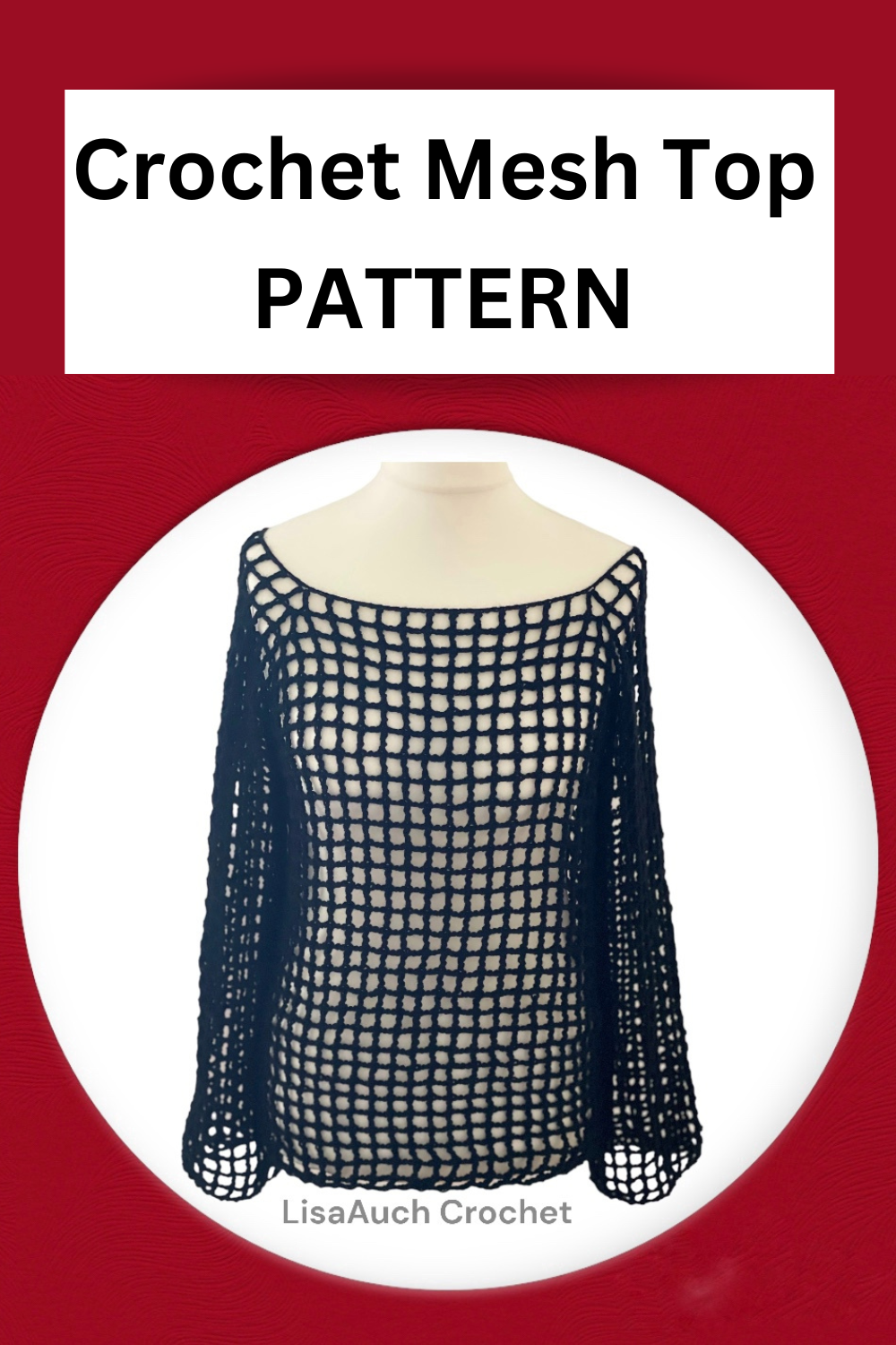 Mesh crochet top pattern with long sleeves FREE crochet top pattern