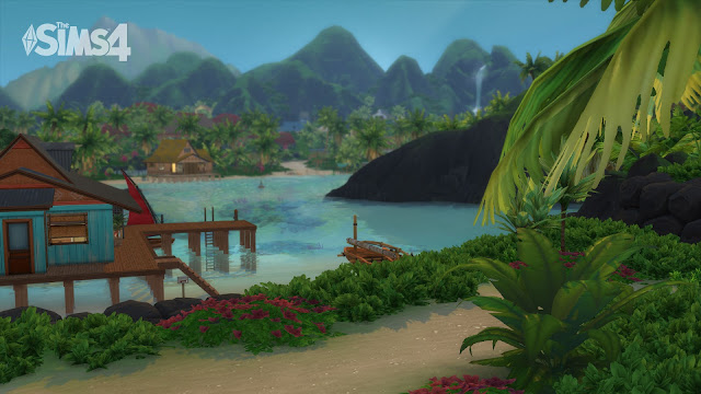 The Sims 4 Island Living Sulani Zoom background