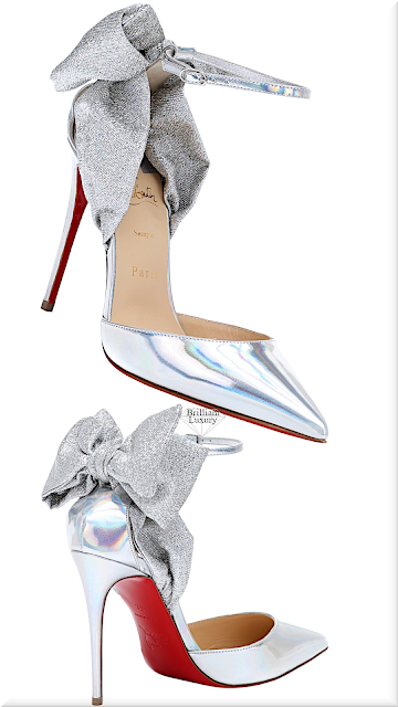 ♦Silver Christian Louboutin high shine metallic Theresa Nodo pumps #christianlouboutin #shoes #redsolepumps #louboutinworld #brilliantluxury