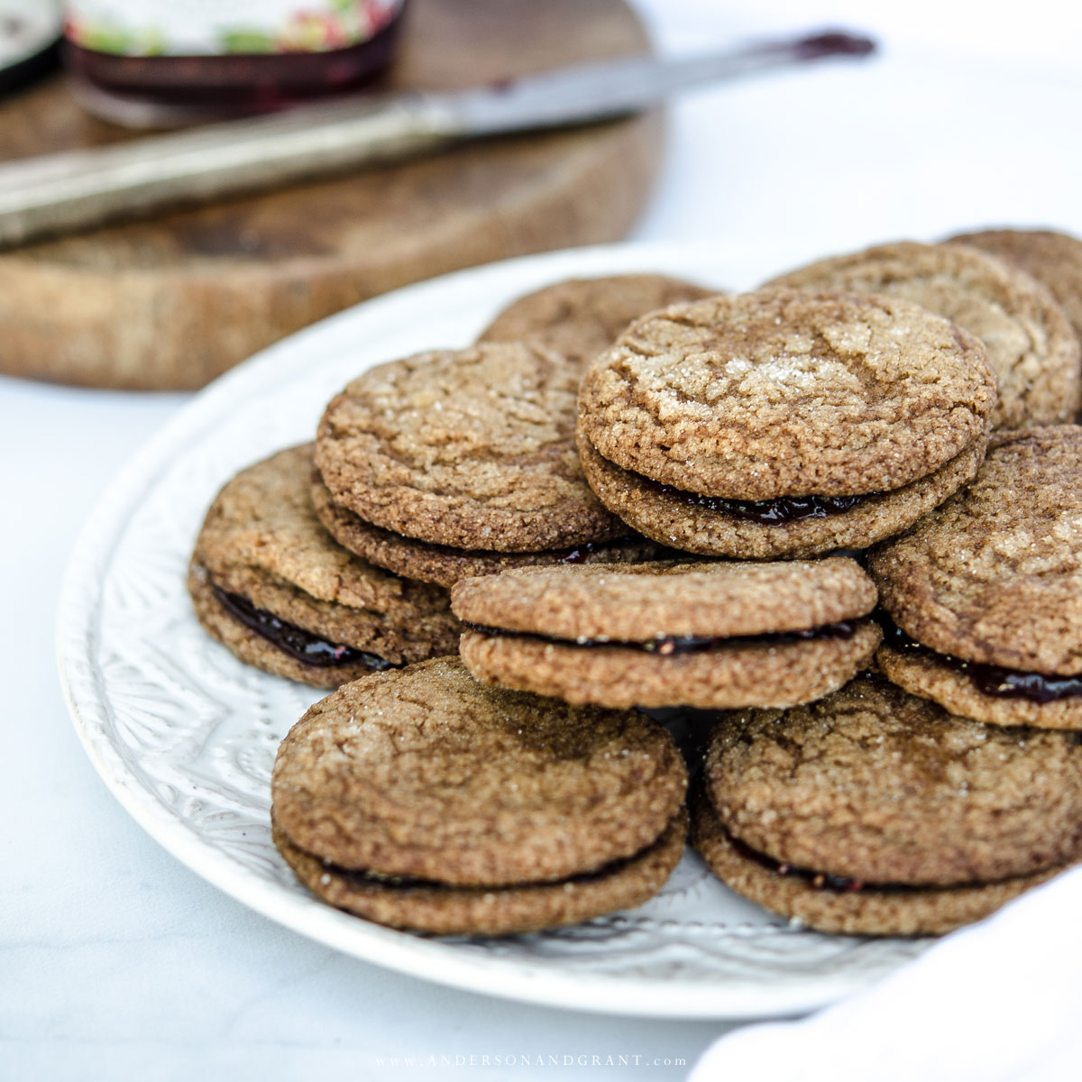 Raspberry Jam Gingersnaps