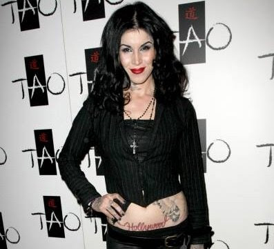 Kat Von D Actor Rob Schneider and Tattoo artist Kat Von D spotted out and