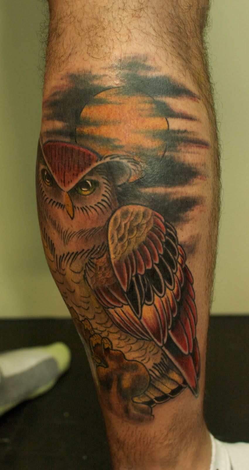 Owl Tattoo Done On Bill Great