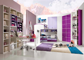 dormitorio juvenil morado