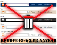  a bar volition demo upward at the rattling transcend of our spider web log page How to remove/hide or add together a Peek H5N1 Boo Effect to your Blogger Navbar