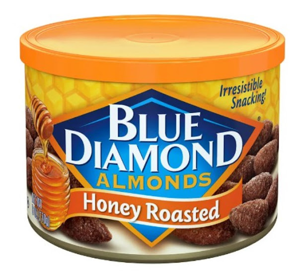 Image: Blue Diamond Honey Roasted Almonds Canister, 6 oz
