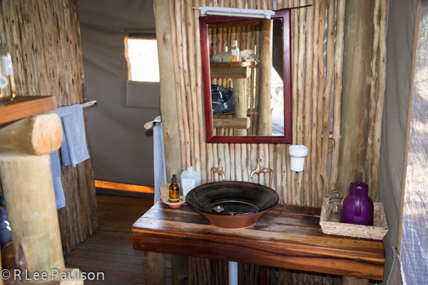 interior of Banoka Camp tented cabin