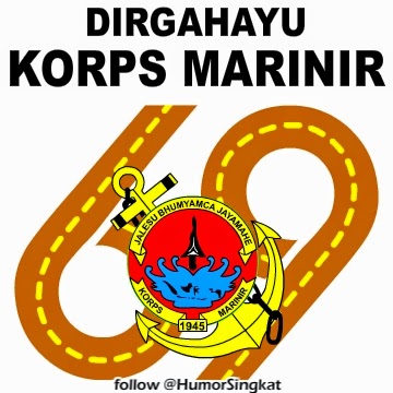 DP BBM LOGO Korps Marinir HUT ke 69 gambar animasi Logo 