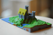 Minecraft feito em impressora 3D (minecraft castle tiny)