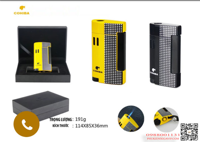 Cohiba COB170, bật lửa xì gà 1 tia bán chạy nhất 2023 Kich-thuoc-cohiba-cob-170