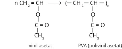 rumus struktur PVA (polivinil asetat)