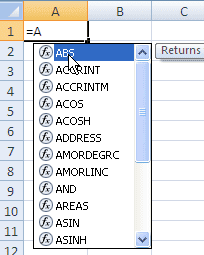 menulis rumus excel manual