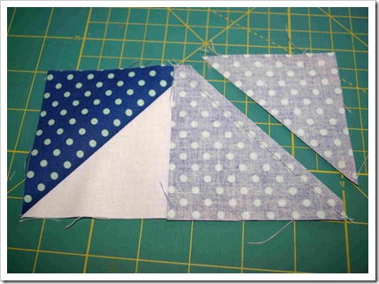 sew and trim second flying geese square