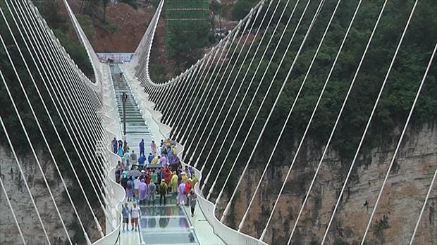 14. Suspension Glass Bridge, China