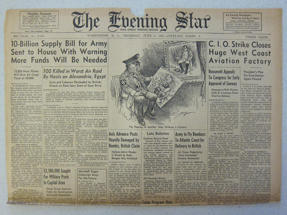 The Evening Star 5 June 1941 worldwartwo.filminspector.com