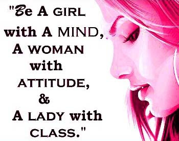 Be a girl with a mind